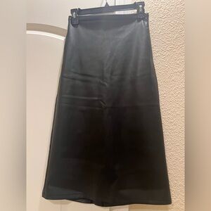 Joe's Jeans Sleek Black A-Line Faux Leather Skirt